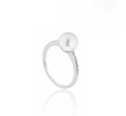 Ringe Coscia Perle Dame in Gold Diamante 0.05 Ct LBRNAK004 - LBRNAK004